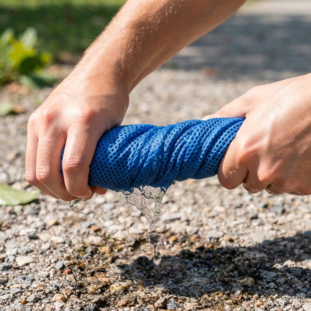 CoolZa ChillSnap™ Cooling Towel + Clip Case